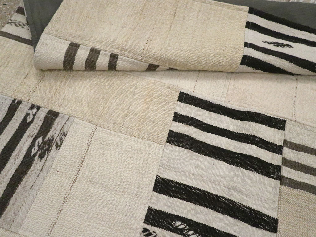 Contemporary Turkish Patchwork Style Flatweave, No.30621 - Galerie Shabab