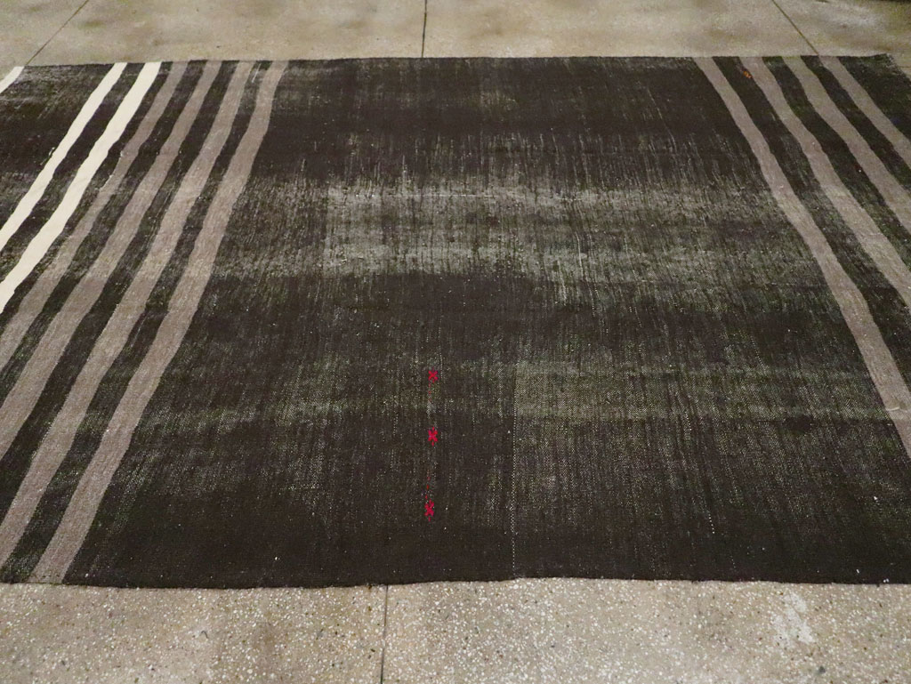 Vintage Turkish Flatweave Kilim Room Size Carpet, No.30625 - Galerie Shabab
