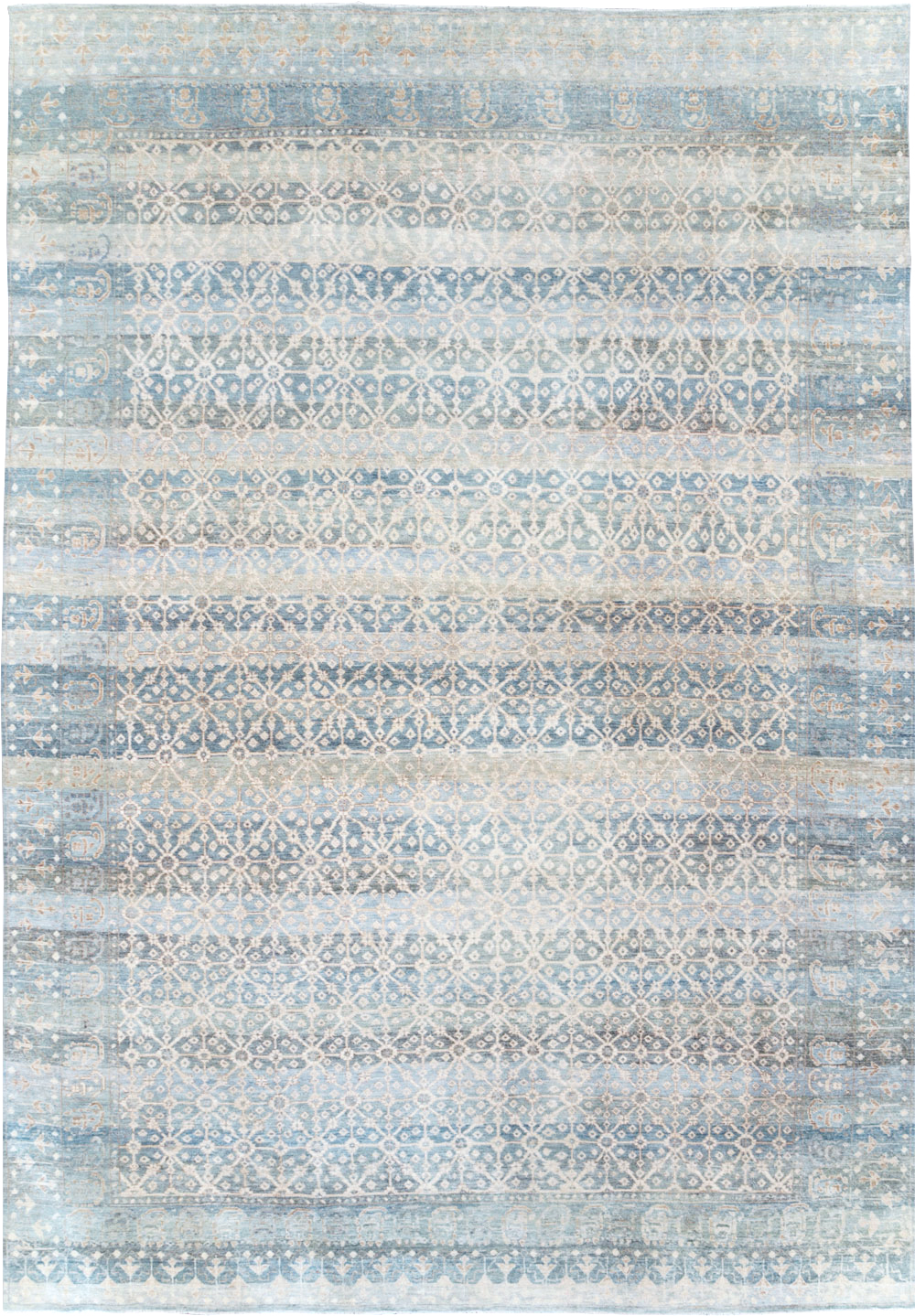 East Turkestan Khotan Inspired Large Turkish Room Size Carpet, No.30628 - Galerie Shabab