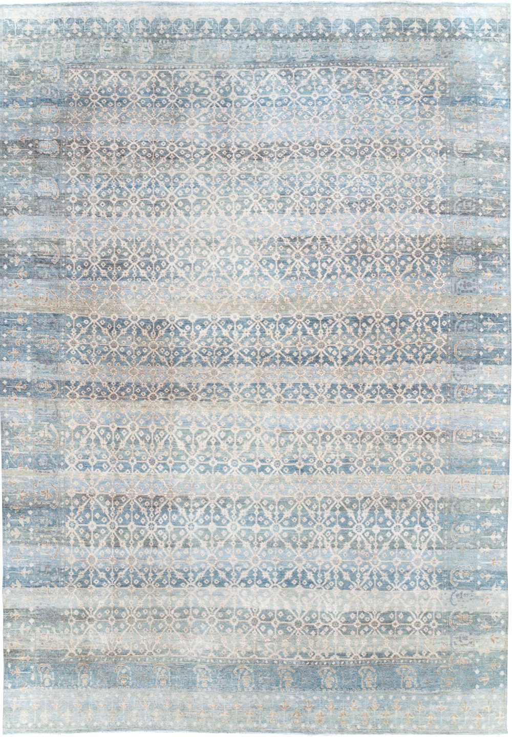 East Turkestan Khotan Inspired Large Turkish Room Size Carpet, No.30628 - Galerie Shabab