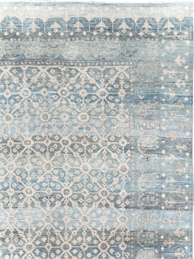East Turkestan Khotan Inspired Large Turkish Room Size Carpet, No.30628 - Galerie Shabab