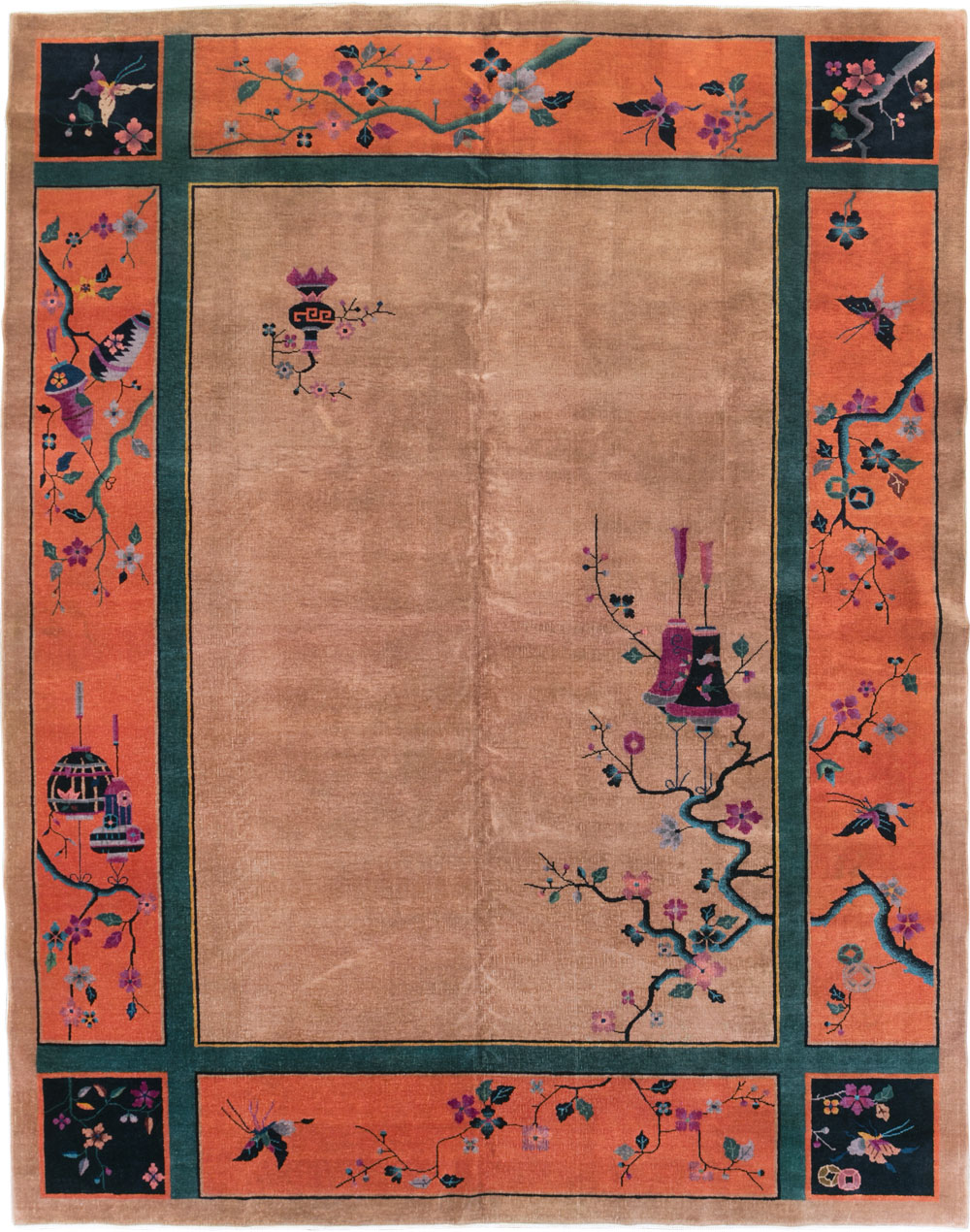 Vintage Chinese Art Deco Room Size Carpet, No.30635 - Galerie Shabab