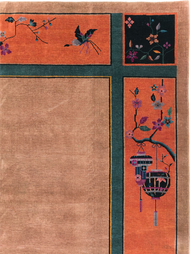 Vintage Chinese Art Deco Room Size Carpet, No.30635 - Galerie Shabab