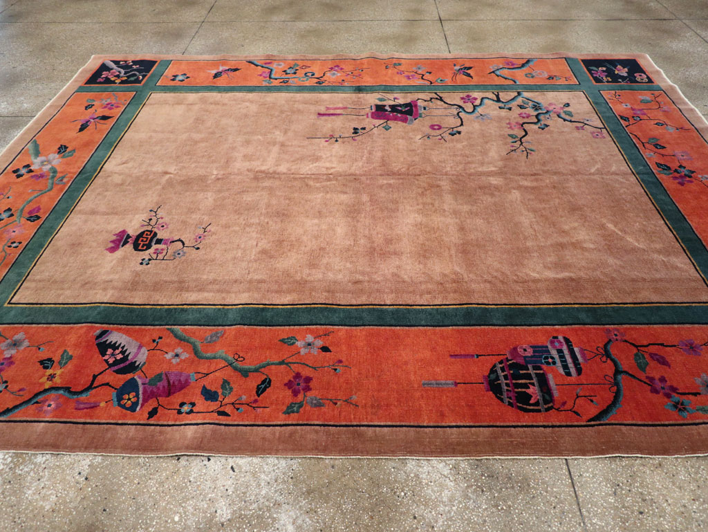 Vintage Chinese Art Deco Room Size Carpet, No.30635 - Galerie Shabab
