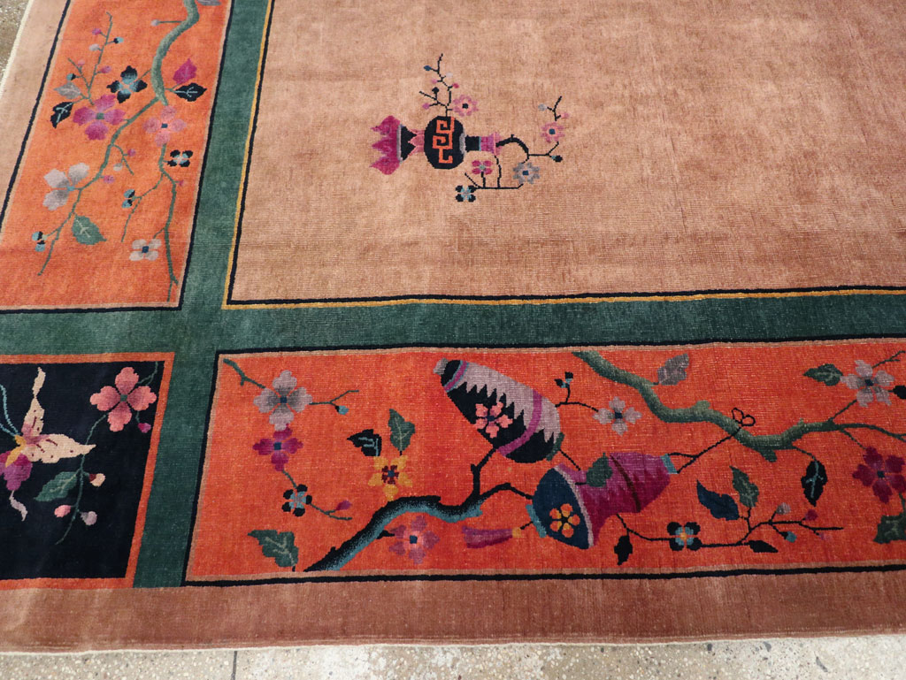 Vintage Chinese Art Deco Room Size Carpet, No.30635 - Galerie Shabab