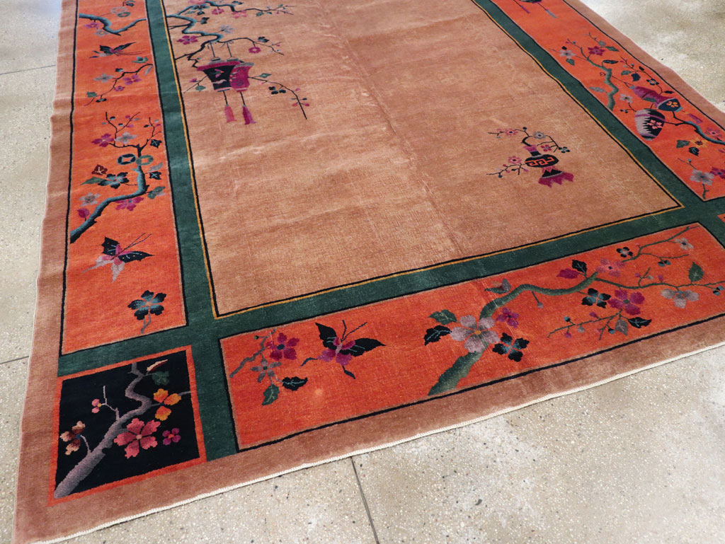 Vintage Chinese Art Deco Room Size Carpet, No.30635 - Galerie Shabab