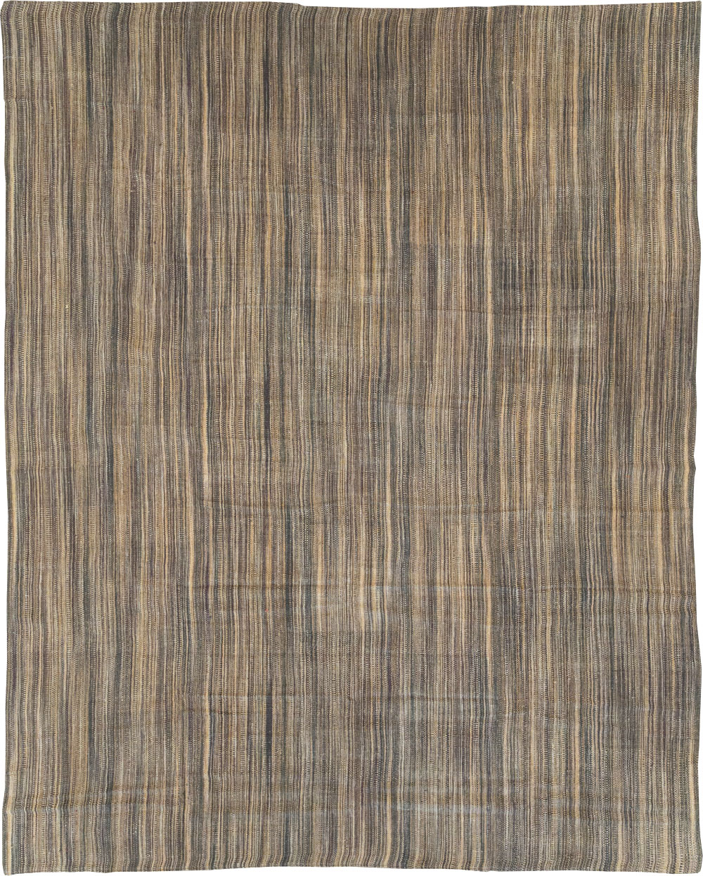 Modern Turkish Flatweave Room Size Carpet, No.30638 - Galerie Shabab