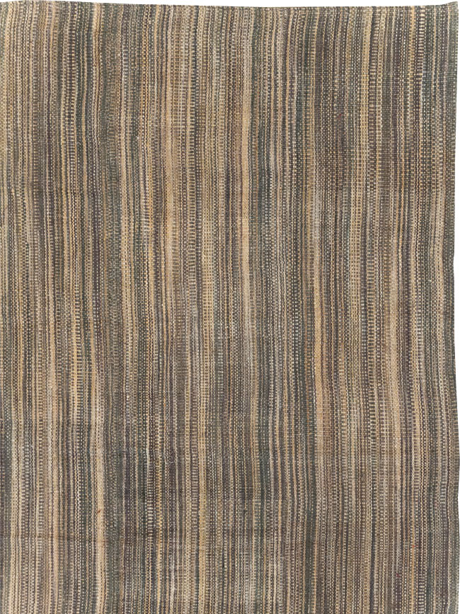 Modern Turkish Flatweave Room Size Carpet, No.30638 - Galerie Shabab