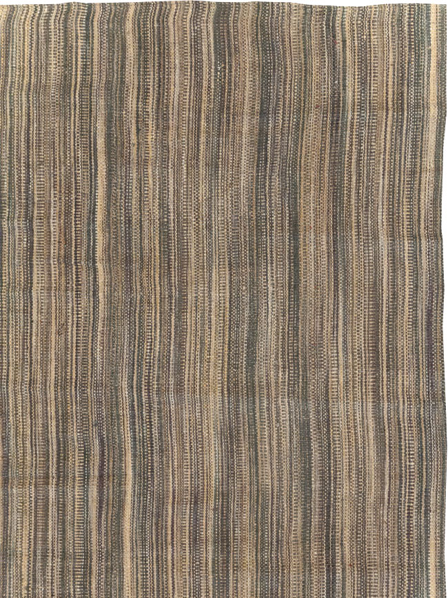 Modern Turkish Flatweave Room Size Carpet, No.30638 - Galerie Shabab