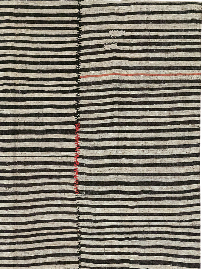 Vintage Persian Flatweave Kilim Gallery Carpet, No.30642 - Galerie Shabab