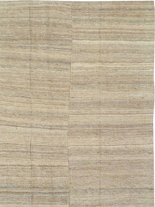 Vintage Turkish Flatweave Kilim Room Size Carpet, No.30660 - Galerie Shabab