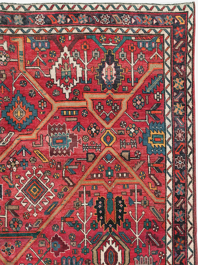 Vintage Persian Heriz Room Size Carpet, No.30663 - Galerie Shabab