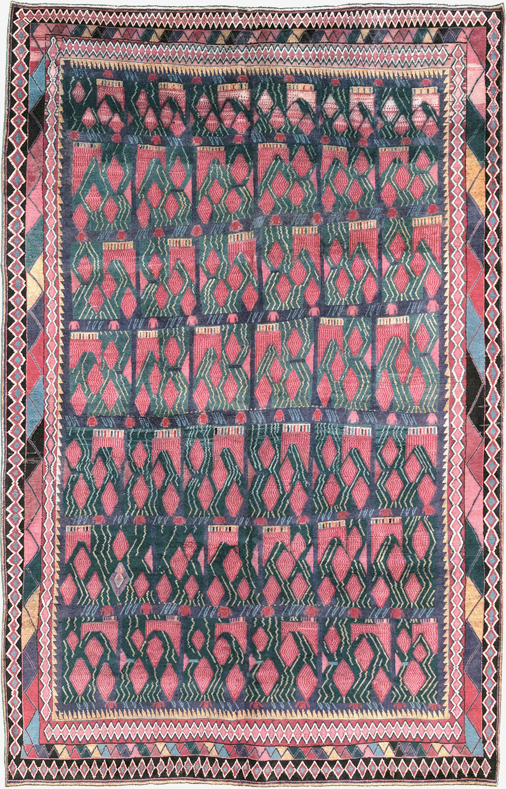 Vintage Persian Kurd Accent Carpet, No.30665 - Galerie Shabab