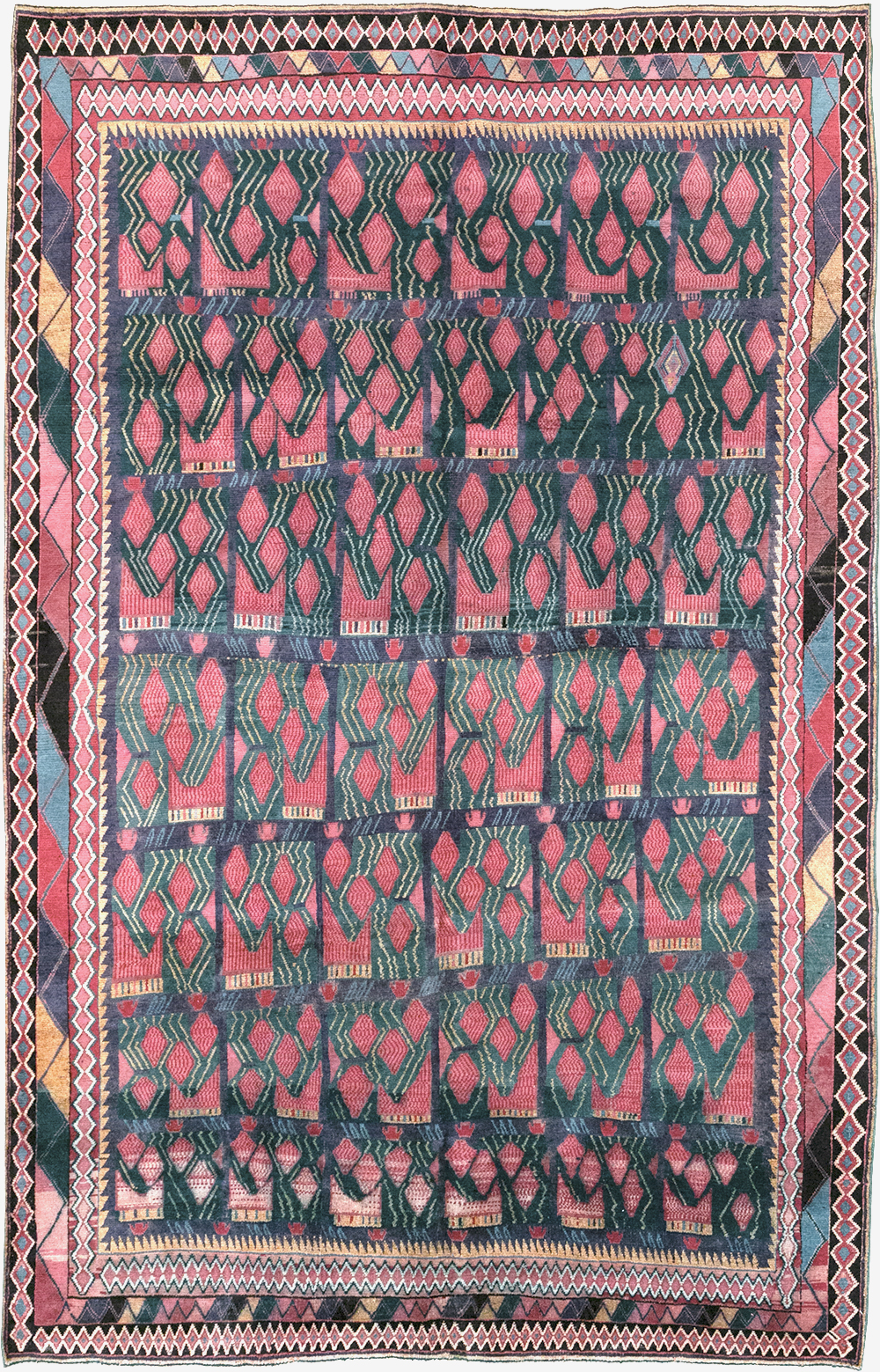 Vintage Persian Kurd Accent Carpet, No.30665 - Galerie Shabab