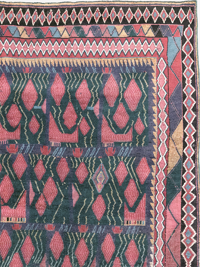 Vintage Persian Kurd Accent Carpet, No.30665 - Galerie Shabab