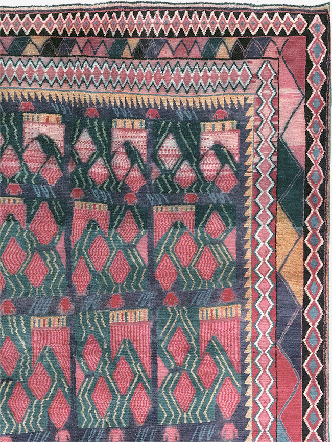 Vintage Persian Kurd Accent Carpet, No.30665 - Galerie Shabab