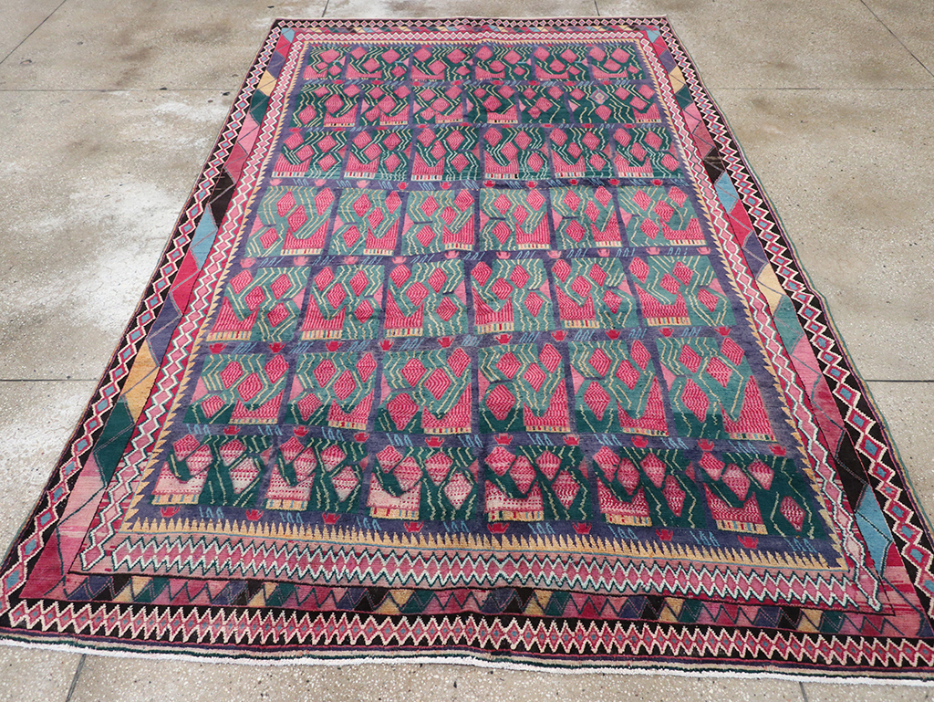 Vintage Persian Kurd Accent Carpet, No.30665 - Galerie Shabab