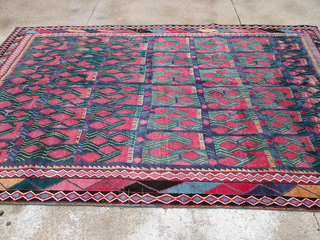 Vintage Persian Kurd Accent Carpet, No.30665 - Galerie Shabab