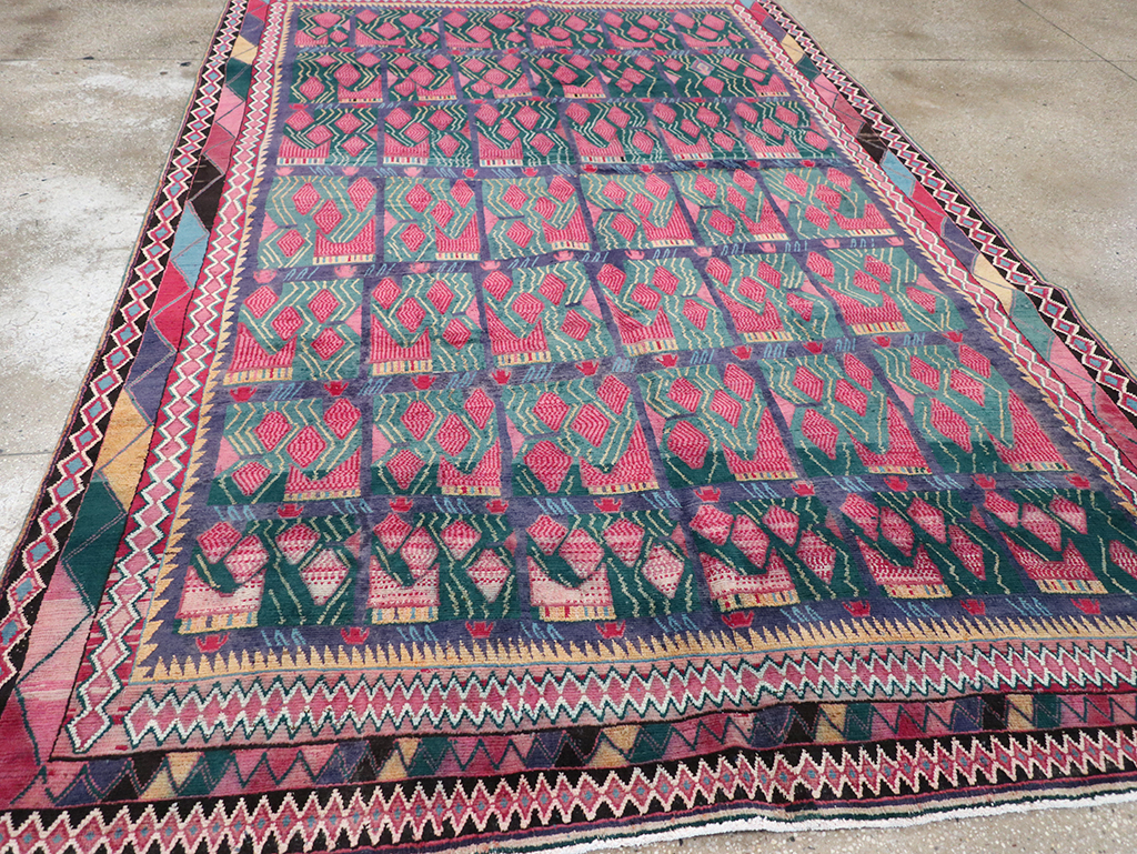 Vintage Persian Kurd Accent Carpet, No.30665 - Galerie Shabab