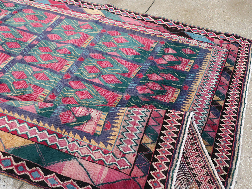 Vintage Persian Kurd Accent Carpet, No.30665 - Galerie Shabab