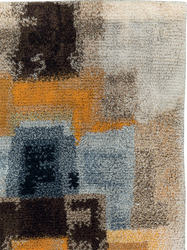 Vintage Scandinavian Rya Throw Rug, No.30669 - Galerie Shabab