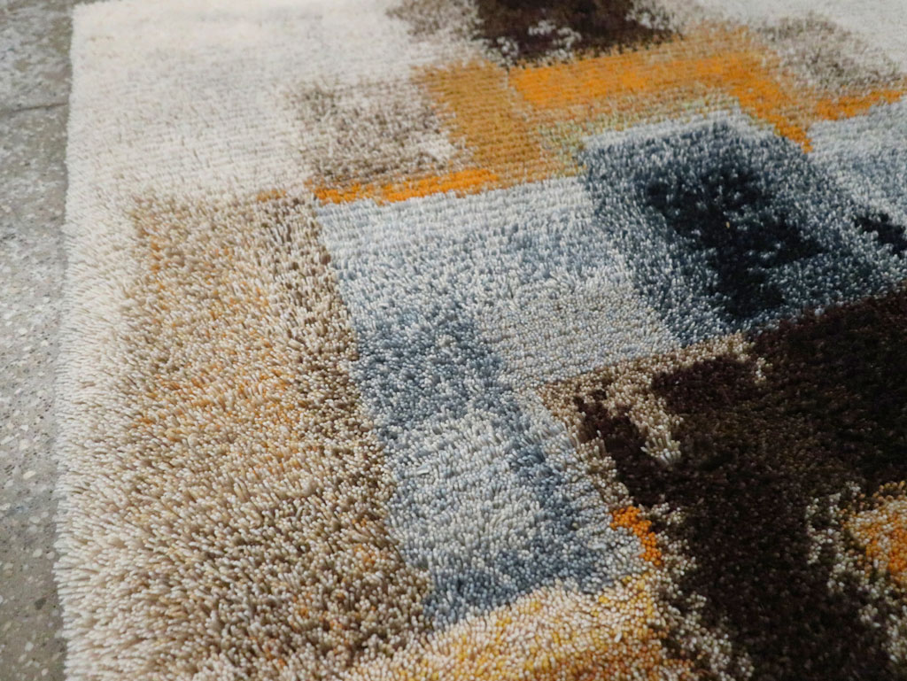 Vintage Scandinavian Rya Throw Rug, No.30669 - Galerie Shabab