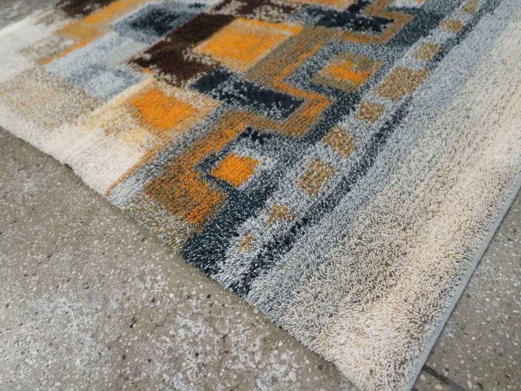 Vintage Scandinavian Rya Throw Rug, No.30669 - Galerie Shabab
