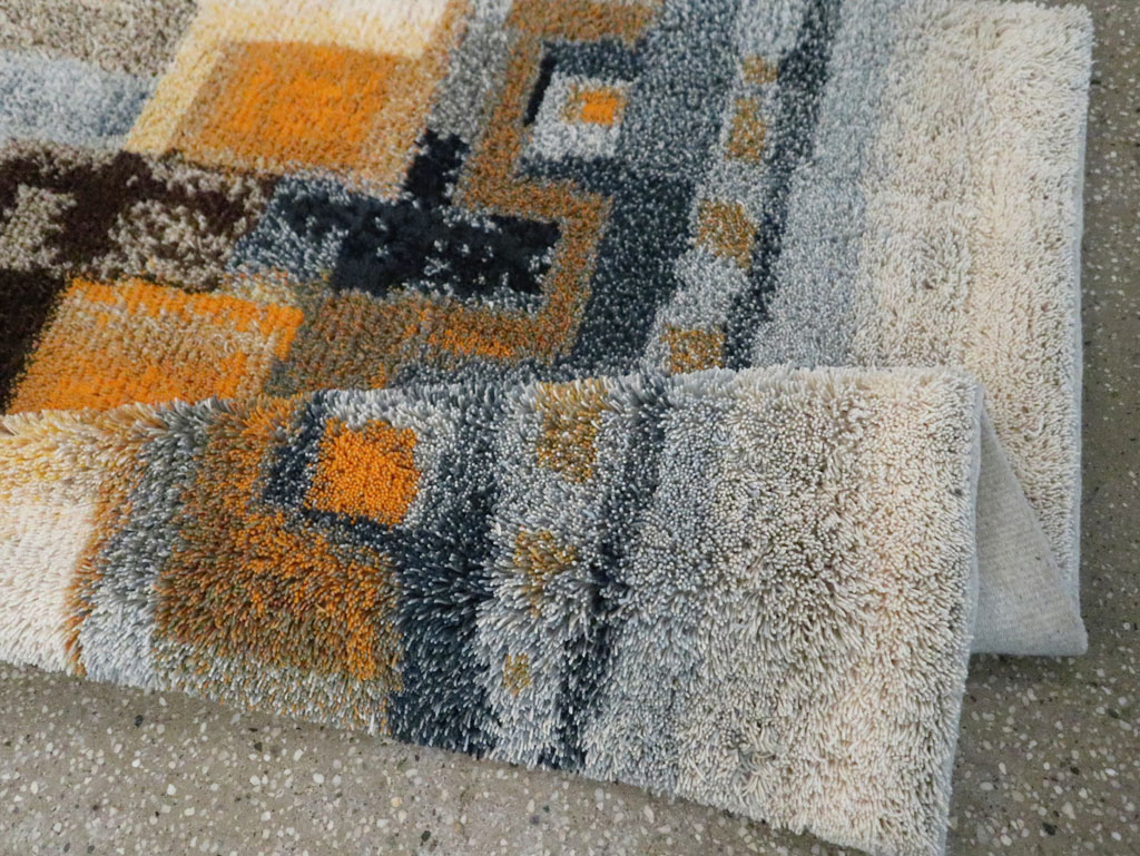 Vintage Scandinavian Rya Throw Rug, No.30669 - Galerie Shabab