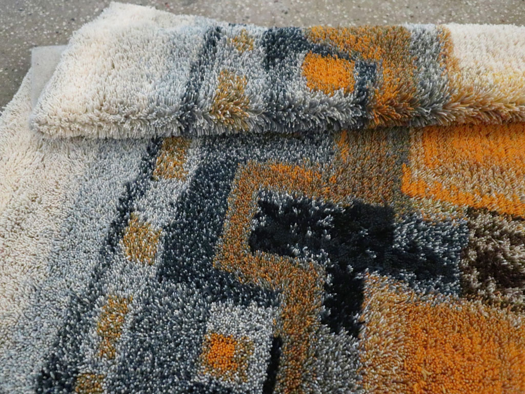Vintage Scandinavian Rya Throw Rug, No.30669 - Galerie Shabab