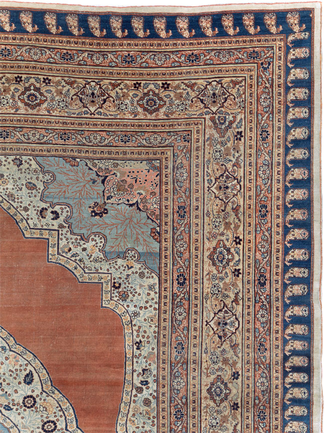 Antique Persian Tabriz Haji Jalili Carpet, No.30690 - Galerie Shabab