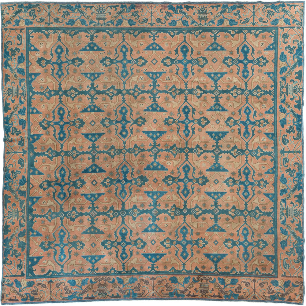 Antique Spanish Cuenca Square Room Size Carpet, No.30698 - Galerie Shabab