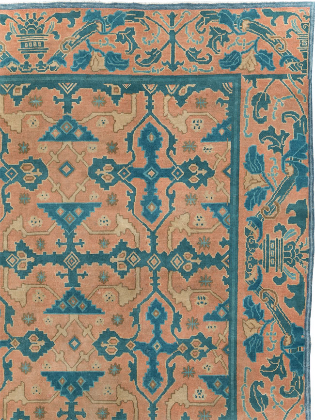 Antique Spanish Cuenca Square Room Size Carpet, No.30698 - Galerie Shabab