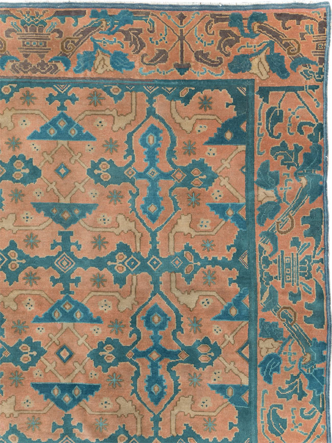 Antique Spanish Cuenca Square Room Size Carpet, No.30698 - Galerie Shabab