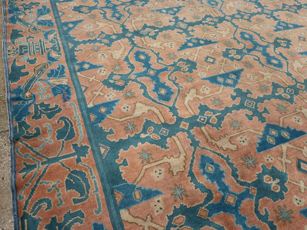 Antique Spanish Cuenca Square Room Size Carpet, No.30698 - Galerie Shabab