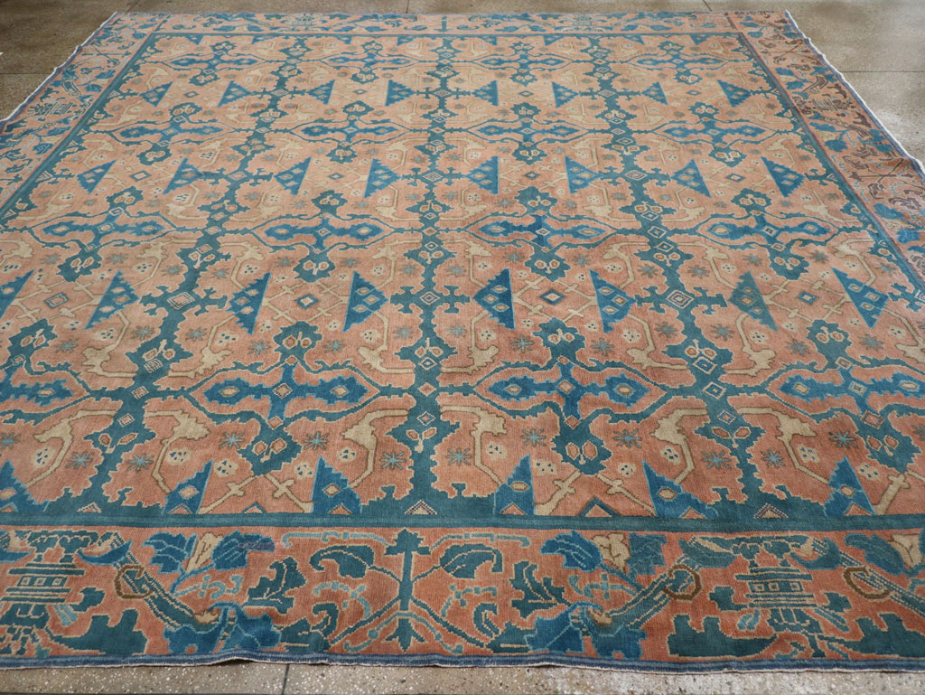Antique Spanish Cuenca Square Room Size Carpet, No.30698 - Galerie Shabab