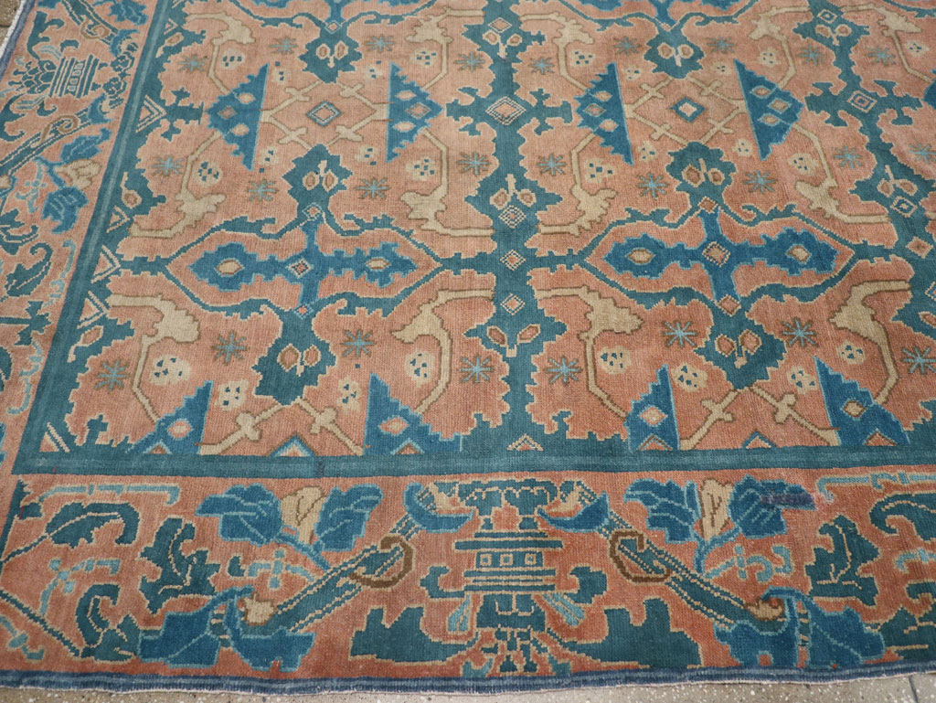Antique Spanish Cuenca Square Room Size Carpet, No.30698 - Galerie Shabab