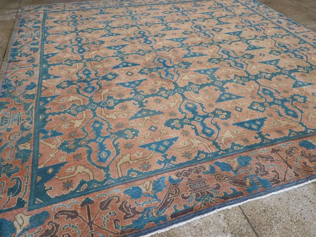 Antique Spanish Cuenca Square Room Size Carpet, No.30698 - Galerie Shabab