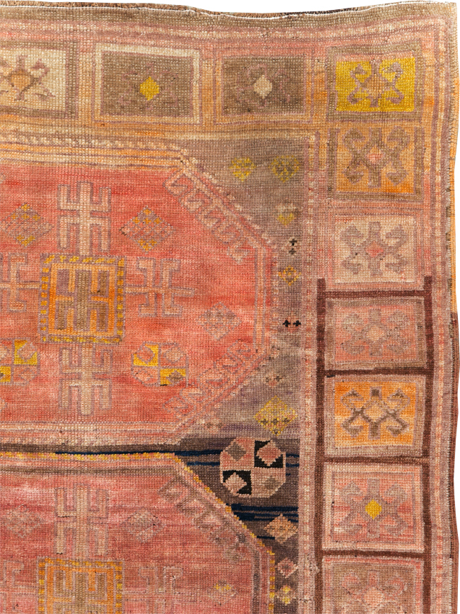 Vintage Karabagh Wide Gallery Runner, No.30700 - Galerie Shabab