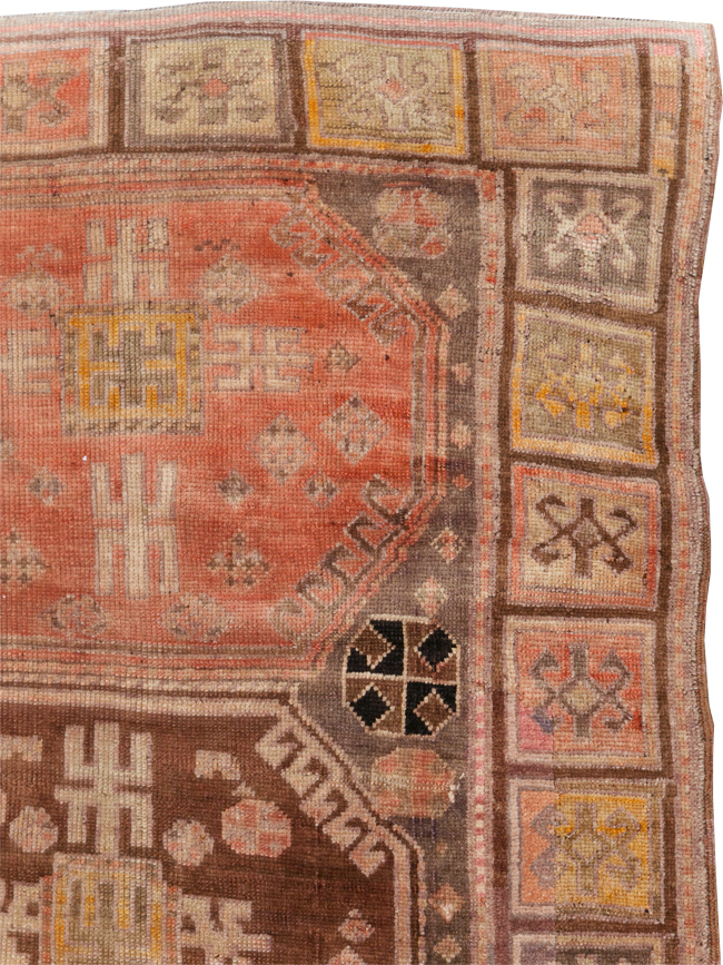 Vintage Karabagh Wide Gallery Runner, No.30700 - Galerie Shabab