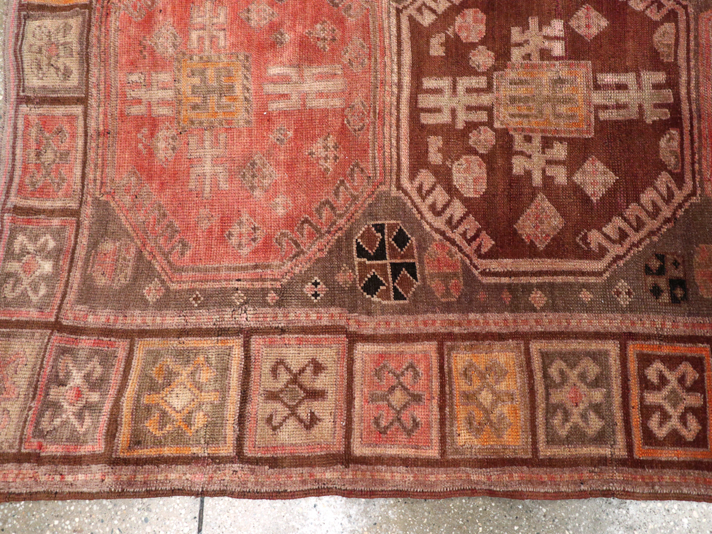 Vintage Karabagh Wide Gallery Runner, No.30700 - Galerie Shabab
