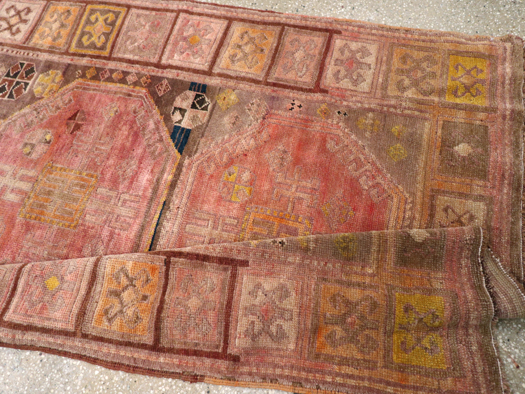 Vintage Karabagh Wide Gallery Runner, No.30700 - Galerie Shabab