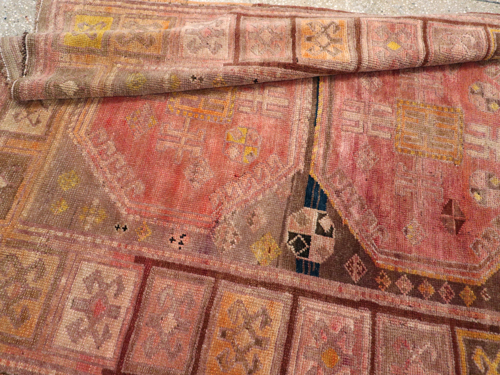 Vintage Karabagh Wide Gallery Runner, No.30700 - Galerie Shabab