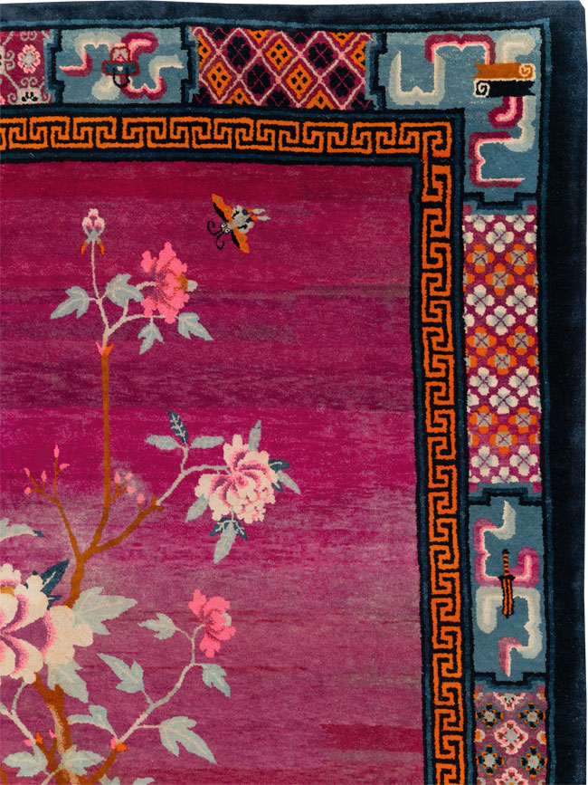 Vintage Chinese Pictorial Art Deco Room Size Carpet, No.30701 - Galerie Shabab