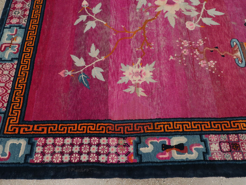 Vintage Chinese Pictorial Art Deco Room Size Carpet, No.30701 - Galerie Shabab