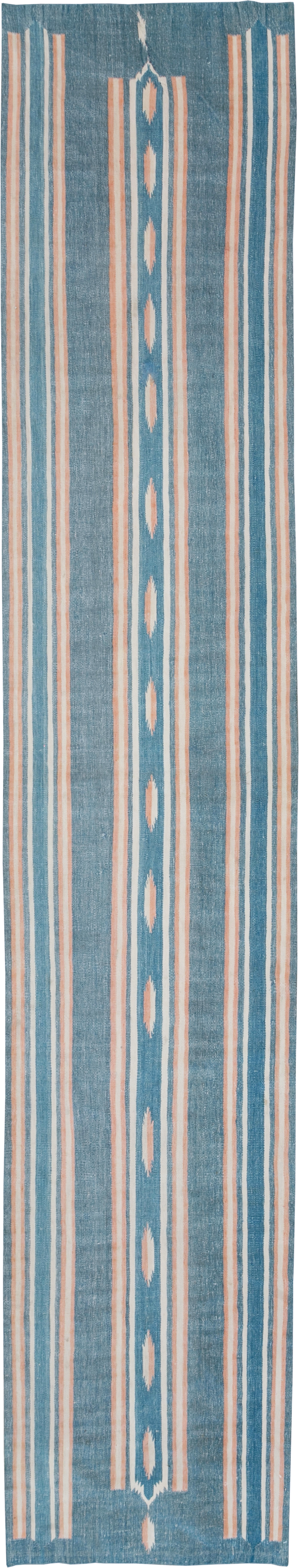 Vintage Indian Flatweave Dhurrie Runner, No.30720 - Galerie Shabab