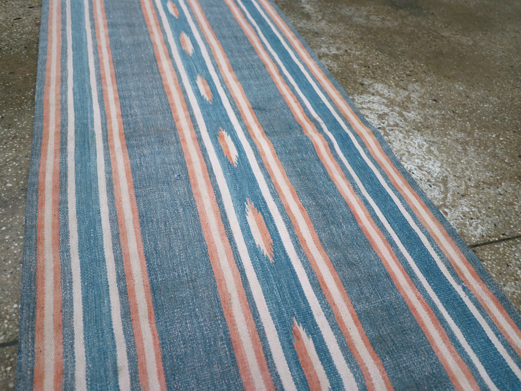 Vintage Indian Flatweave Dhurrie Runner, No.30720 - Galerie Shabab