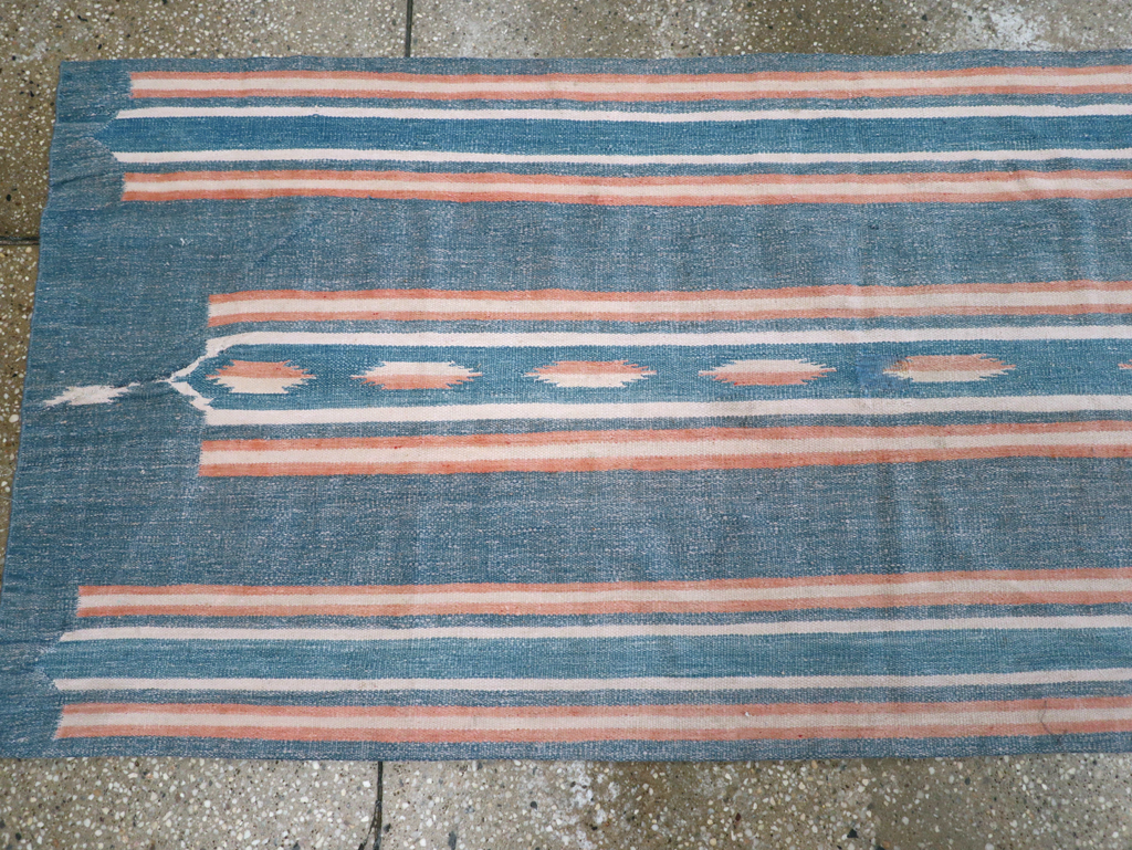 Vintage Indian Flatweave Dhurrie Runner, No.30720 - Galerie Shabab