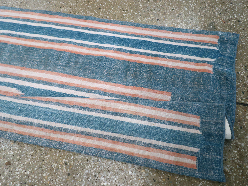 Vintage Indian Flatweave Dhurrie Runner, No.30720 - Galerie Shabab