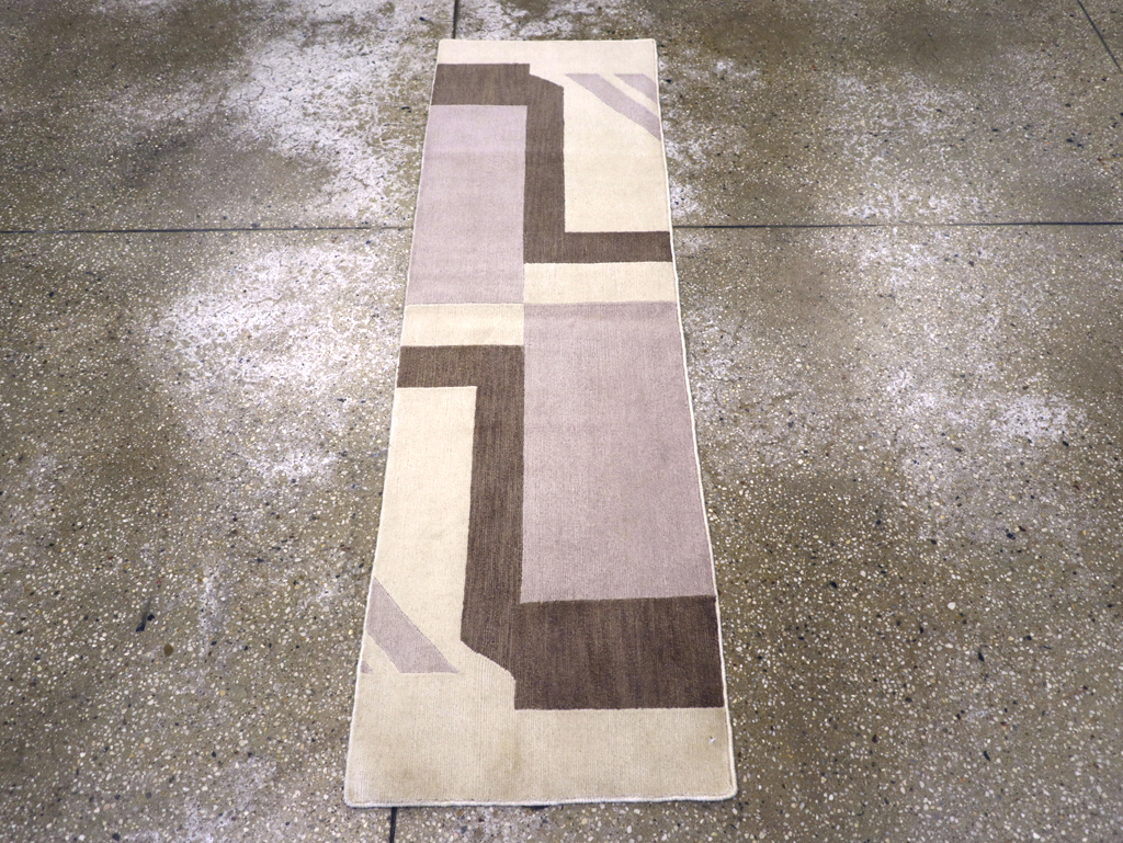 Contemporary Tibetan Art Deco Style Small Runner, No.30721 - Galerie Shabab