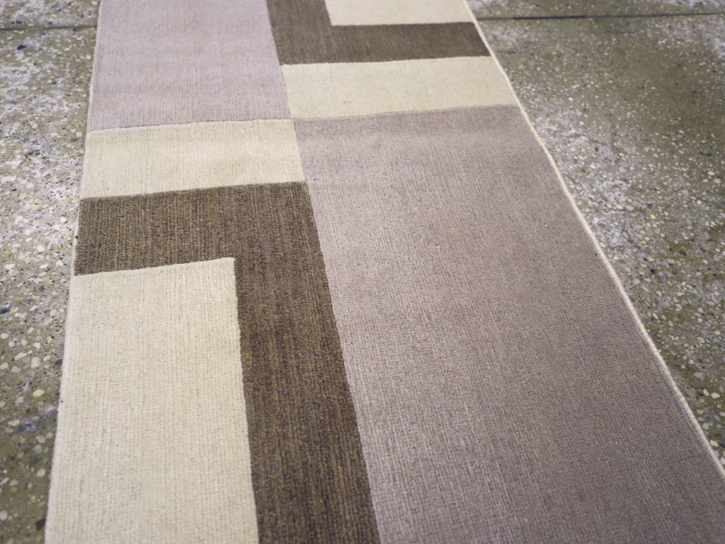 Contemporary Tibetan Art Deco Style Small Runner, No.30721 - Galerie Shabab